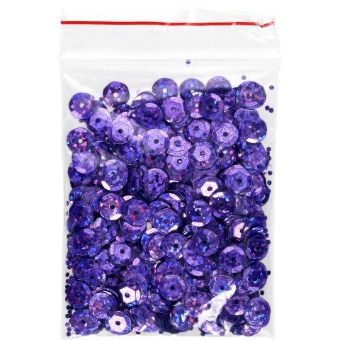 Cekiny hologramowe 8mm fioletowe 10g. H60 BREWIS Cekiny hologramowe 8mm fioletowe 10g. H60 BREWIS