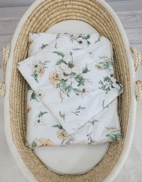 Komplet pościeli dla niemowląt z wypełnieniem 2-cz 75x100cm NEWBORN - Clematis on beige Komplet pościeli dla niemowląt z wypełnieniem 2-cz 75x100cm NEWBORN - Clematis on beige