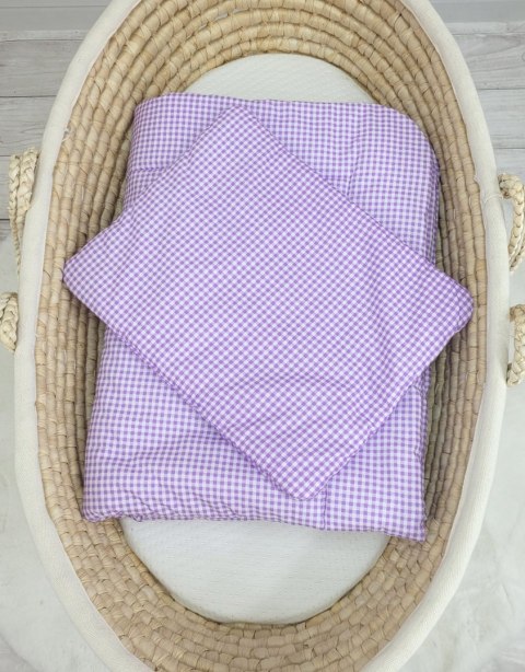 Komplet pościeli dla niemowląt z wypełnieniem 2-cz 75x100cm NEWBORN - Pepitka fioletowa Komplet pościeli dla niemowląt z wypełnieniem 2-cz 75x100cm NEWBORN - Pepitka fioletowa