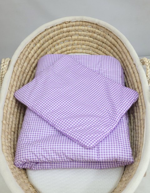 Komplet pościeli dla niemowląt z wypełnieniem 2-cz 75x100cm NEWBORN - Pepitka fioletowa Komplet pościeli dla niemowląt z wypełnieniem 2-cz 75x100cm NEWBORN - Pepitka fioletowa