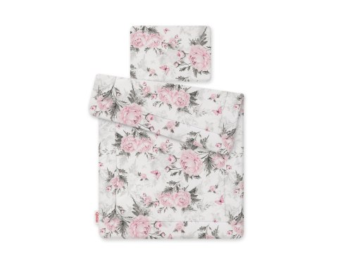 Komplet pościeli dla niemowląt z wypełnieniem 2-cz 75x100cm NEWBORN - Romantic peonies Komplet pościeli dla niemowląt z wypełnieniem 2-cz 75x100cm NEWBORN - Romantic peonies