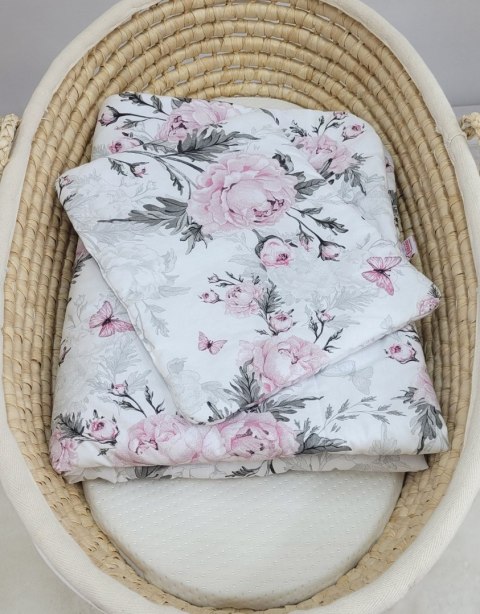 Komplet pościeli dla niemowląt z wypełnieniem 2-cz 75x100cm NEWBORN - Romantic peonies Komplet pościeli dla niemowląt z wypełnieniem 2-cz 75x100cm NEWBORN - Romantic peonies