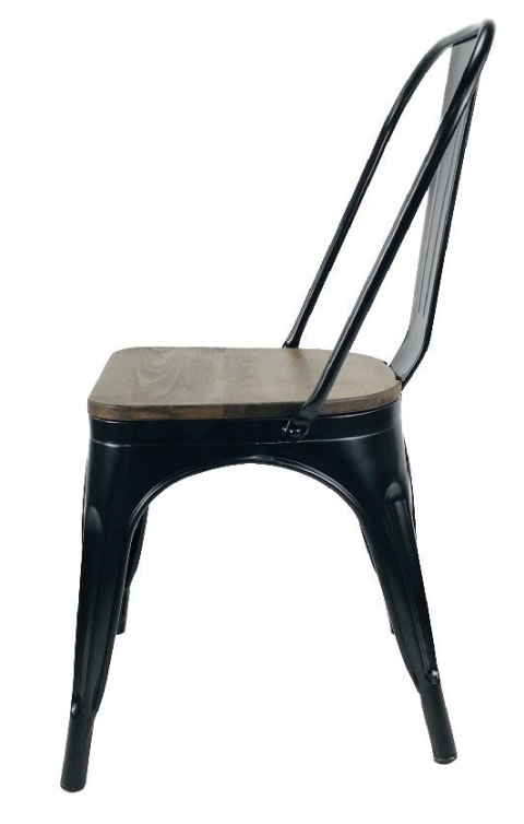 Krzesło metalowe loft CORSICA NERO OAK II GATUNEK Krzesło metalowe loft CORSICA NERO OAK II GATUNEK