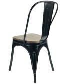 Krzesło metalowe loft CORSICA NERO OAK II GATUNEK