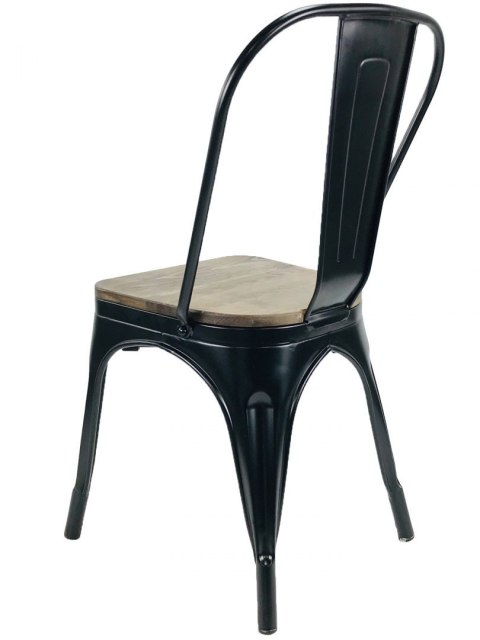 Krzesło metalowe loft CORSICA NERO OAK II GATUNEK Krzesło metalowe loft CORSICA NERO OAK II GATUNEK