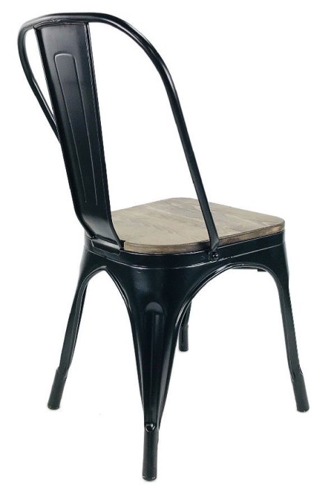 Krzesło metalowe loft CORSICA NERO OAK II GATUNEK Krzesło metalowe loft CORSICA NERO OAK II GATUNEK