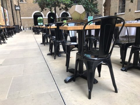 Krzesło metalowe loft CORSICA NERO OAK II GATUNEK Krzesło metalowe loft CORSICA NERO OAK II GATUNEK