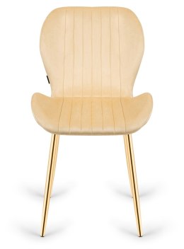 Krzesło tapicerowane MONTI VELVET BEIGE GOLD