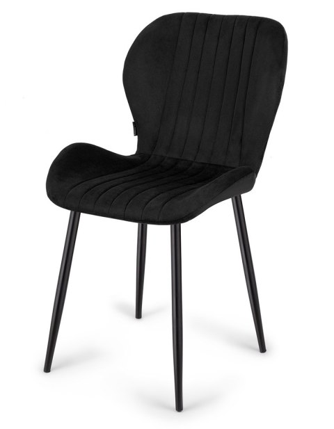 Krzesło tapicerowane MONTI VELVET BLACK Krzesło tapicerowane MONTI VELVET BLACK
