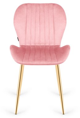 Krzesło tapicerowane MONTI VELVET PINK GOLD