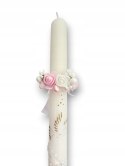 NIEBIESKA RÓŻOWA BIAŁA - DO WYBORU - DEKORACJA NA ŚWIECĘ DO CHRZTU PROFITKA