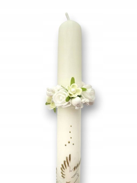 NIEBIESKA RÓŻOWA BIAŁA - DO WYBORU - DEKORACJA NA ŚWIECĘ DO CHRZTU PROFITKA