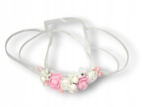 NIEBIESKA RÓŻOWA BIAŁA - DO WYBORU - OZDOBA NA ŚWIECĘ DO CHRZTU PROFITKA