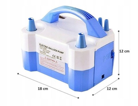 POMPKA ELEKRYCZNA AUTOMATYCZNA DO BALONÓW 2 WYJŚCIA SZYBKA WYDAJNA MOCNA