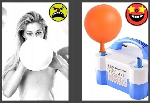 POMPKA ELEKRYCZNA AUTOMATYCZNA DO BALONÓW 2 WYJŚCIA SZYBKA WYDAJNA MOCNA