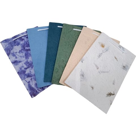Torebka ozdobna papierowa czerpana 27x17x7cm (10) ROZETTE Torebka ozdobna papierowa czerpana 27x17x7cm (10) ROZETTE