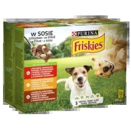 FRISKIES Vitafit Adult Karma dla psów w sosie 12x100g