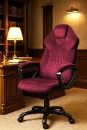 Fotel obrotowy do biurka SPIDER BURGUNDY ALCANTARA