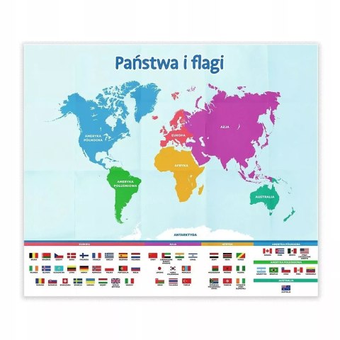 Gra planszowa Państwa i flagi Trefl 01953 Gra planszowa Państwa i flagi Trefl 01953