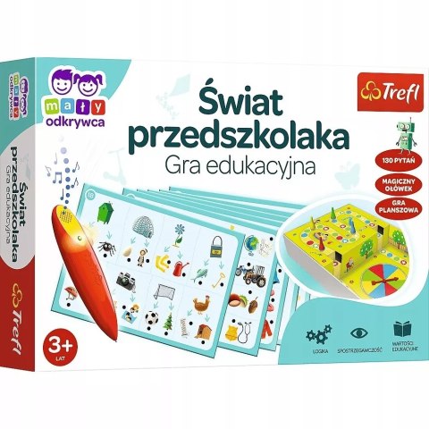Gra planszowa edukacyjna Świat Przedszkolaka magiczny ołówek Trefl 02112 Gra planszowa edukacyjna Świat Przedszkolaka magiczny ołówek Trefl 02112