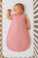 Muślinowy śpiworek dla dzieci zaokrąglony BABY 6-12 mcy TOG 1.0 - pastel pink
