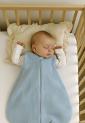 Muślinowy śpiworek dla dzieci zaokrąglony NEWBORN 0-6 mcy TOG 1.0 - blue