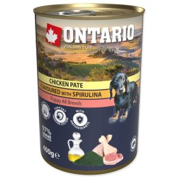ONTARIO PATE Puppy kurczak, spirulina, olej z lososia 400g puszka dla psa (214-21032)