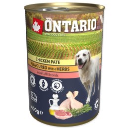ONTARIO PATE kurczak w ziołach 400g puszka dla psa (214-21132)