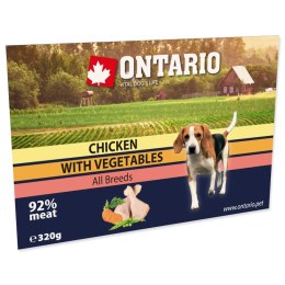 ONTARIO alu tacka kurczak z warzywami konserwa dla psa 320g (214-2432)