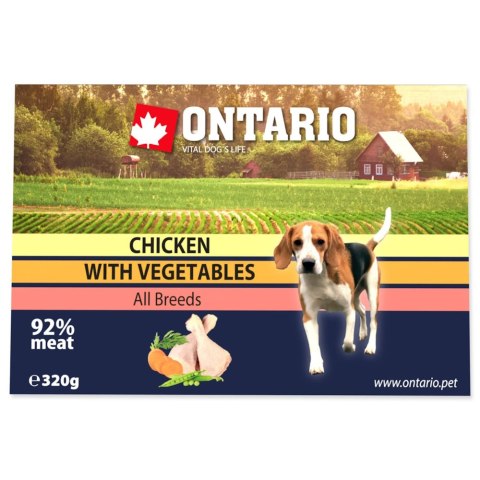ONTARIO alu tacka kurczak z warzywami konserwa dla psa 320g (214-2432) ONTARIO alu tacka kurczak z warzywami konserwa dla psa 320g (214-2432)