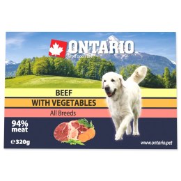 ONTARIO alu tacka wołowina z warzywami konserwa dla psa 320g (214-2452)