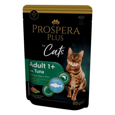 PROSPERA Plus Saszetka Adult 1+, Tuńczyk, Groszek 85g (1513-10102) PROSPERA Plus Saszetka Adult 1+, Tuńczyk, Groszek 85g (1513-10102)