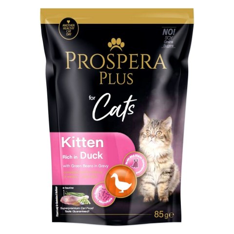 PROSPERA Plus Saszetka dla kociąt, kaczka, zielona fasolka 85g (1513-10101) PROSPERA Plus Saszetka dla kociąt, kaczka, zielona fasolka 85g (1513-10101)