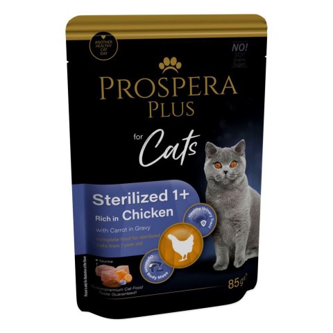 PROSPERA Plus Saszetka sterylizowany 1+, kurczak, marchew 85g (1513-10108) PROSPERA Plus Saszetka sterylizowany 1+, kurczak, marchew 85g (1513-10108)