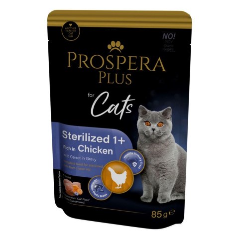 PROSPERA Plus Saszetka sterylizowany 1+, kurczak, marchew 85g (1513-10108) PROSPERA Plus Saszetka sterylizowany 1+, kurczak, marchew 85g (1513-10108)