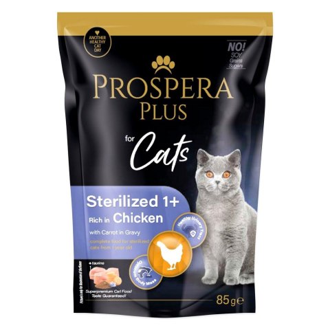 PROSPERA Plus Saszetka sterylizowany 1+, kurczak, marchew 85g (1513-10108) PROSPERA Plus Saszetka sterylizowany 1+, kurczak, marchew 85g (1513-10108)