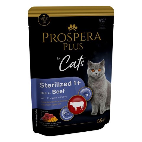 PROSPERA Plus Saszetka sterylizowany 1+, wołowina, dynia 85g (1513-10107) PROSPERA Plus Saszetka sterylizowany 1+, wołowina, dynia 85g (1513-10107)