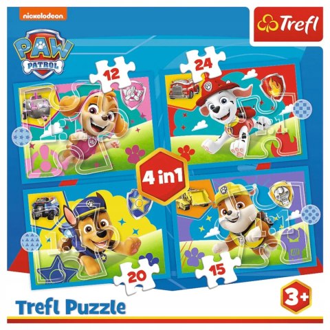 Puzzle 4w1 Psi Patrol Biegnące Pieski 3+ Trefl 34628 Puzzle 4w1 Psi Patrol Biegnące Pieski 3+ Trefl 34628