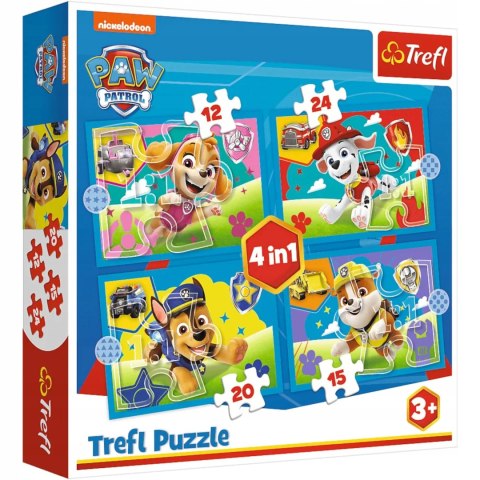 Puzzle 4w1 Psi Patrol Biegnące Pieski 3+ Trefl 34628 Puzzle 4w1 Psi Patrol Biegnące Pieski 3+ Trefl 34628