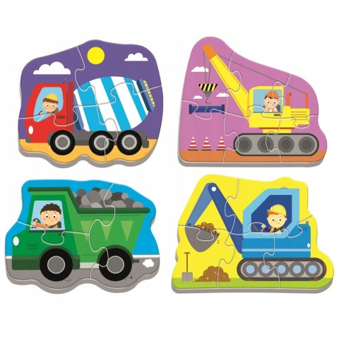 Puzzle Baby pojazdy na budowie Trefl 36072 Puzzle Baby pojazdy na budowie Trefl 36072