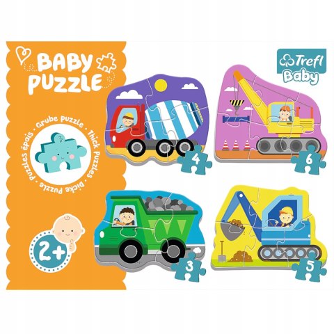 Puzzle Baby pojazdy na budowie Trefl 36072 Puzzle Baby pojazdy na budowie Trefl 36072