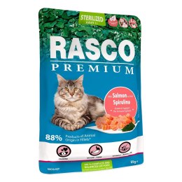 RASCO Premium losos ze spirulina fileciki w sosie 85g saszetka dla sterylizowanego kota (1703-13322)