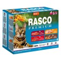 RASCO Premium wolowina, cielecina, indyk, kaczka fileciki w sosie 12x85g saszetka dla kota (1703-13198)
