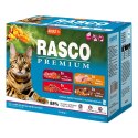 RASCO Premium wolowina, cielecina, indyk, kaczka fileciki w sosie 12x85g saszetka dla kota (1703-13198)