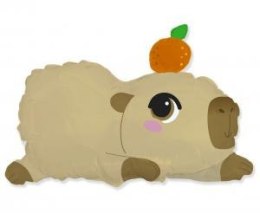 Balon foliowy, brązowy, Capibara, 24 cale,