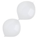 Balony z łącznikiem perłowe, białe, Pearl White, 30cm, 50szt.