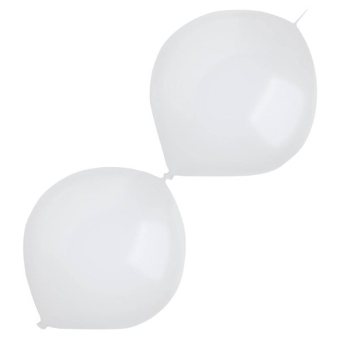 Balony z łącznikiem perłowe, białe, Pearl White, 30cm, 50szt. Balony z łącznikiem perłowe, białe, Pearl White, 30cm, 50szt.