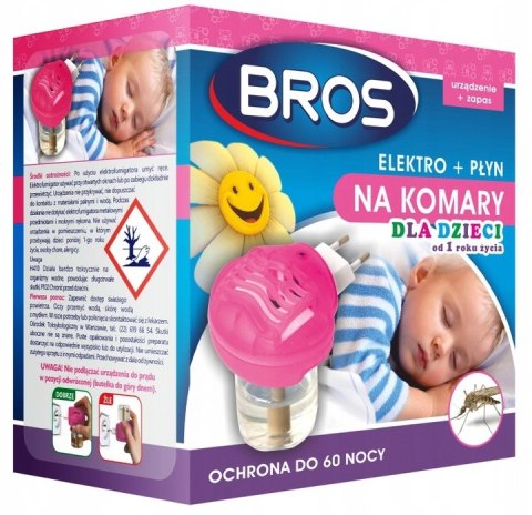 Bros Płyn Do Elektro Na Komary Dla Dzieci Od 1 Roku Życia 40ml Bros Płyn Do Elektro Na Komary Dla Dzieci Od 1 Roku Życia 40ml
