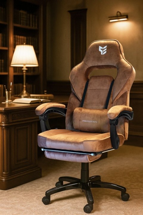 Fotel obrotowy do biurka TITAN BROWN ALCANTARA PRO Fotel obrotowy do biurka TITAN BROWN ALCANTARA PRO