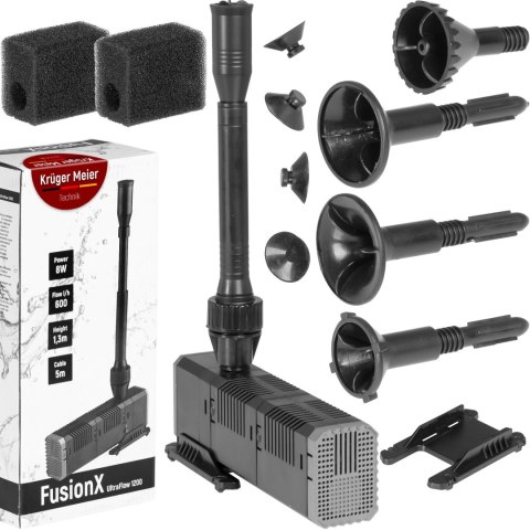 Kruger Meier FusionX 1200 - zestaw fontannowy z filtrem do oczka wodnego Kruger Meier FusionX 1200 - zestaw fontannowy z filtrem do oczka wodnego